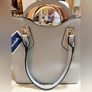 Light Blue Vegan Leather Handbag